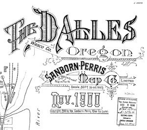 Sanborn Insurance Maps 1900-11 The Dalles Oregon Wasco County
