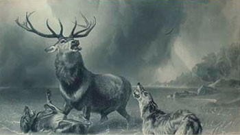 The Stag At Bay by Edwin Landseer
